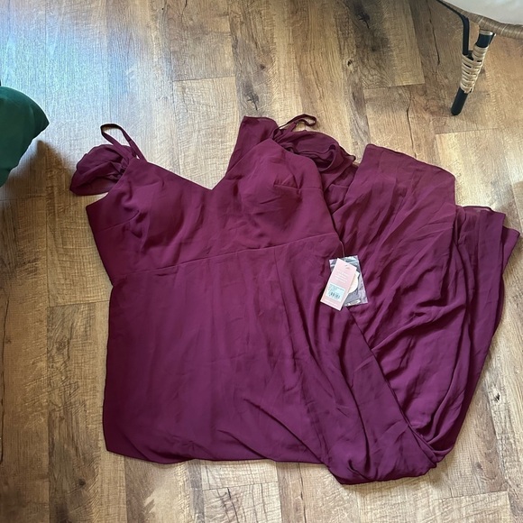 BIRDY GREY Devin Convertible Chiffon Dress In Cabernet - Picture 7 of 9